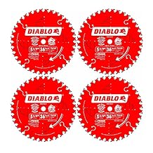 Freud D0536X Diablo 5-3/8-Inch 36 Tooth ATB Finish Cordless Trim Saw Blade 4 Pack