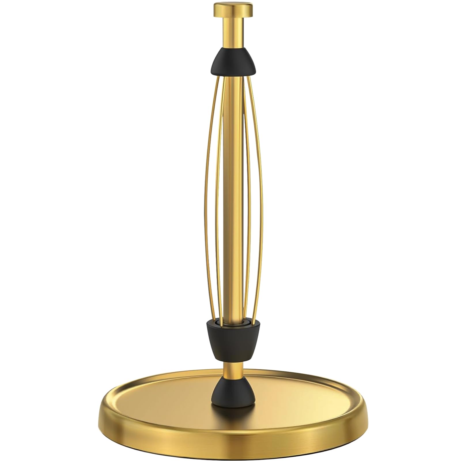 Photo 1 of ** color black ** Paper Towel Holder Countertop, Gold Kitchen Accessories Decor, Stainless Steel, Weighted Base, Gold, Paper Towel Roll Holder Stand with Ratchet Mechanism for Kitchen Bathroom Farmhouse Essentials