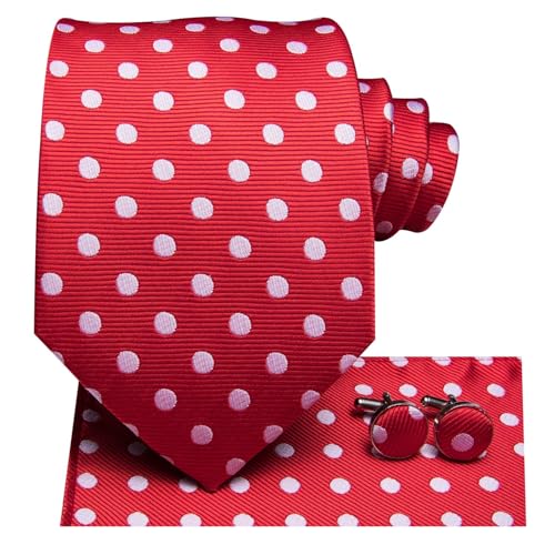 Image of Dubulle Mens Paisley Striped Tie Woven Necktie for Men and Handkerchief Cufflinks Set Wedding Formal Business