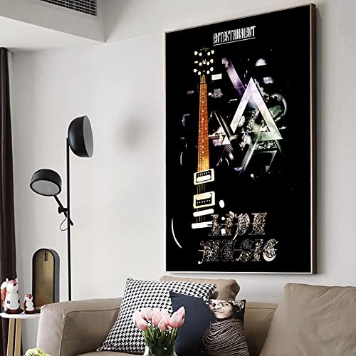 Affiches et impressions mur art musique guitare sur toile haut de gamme