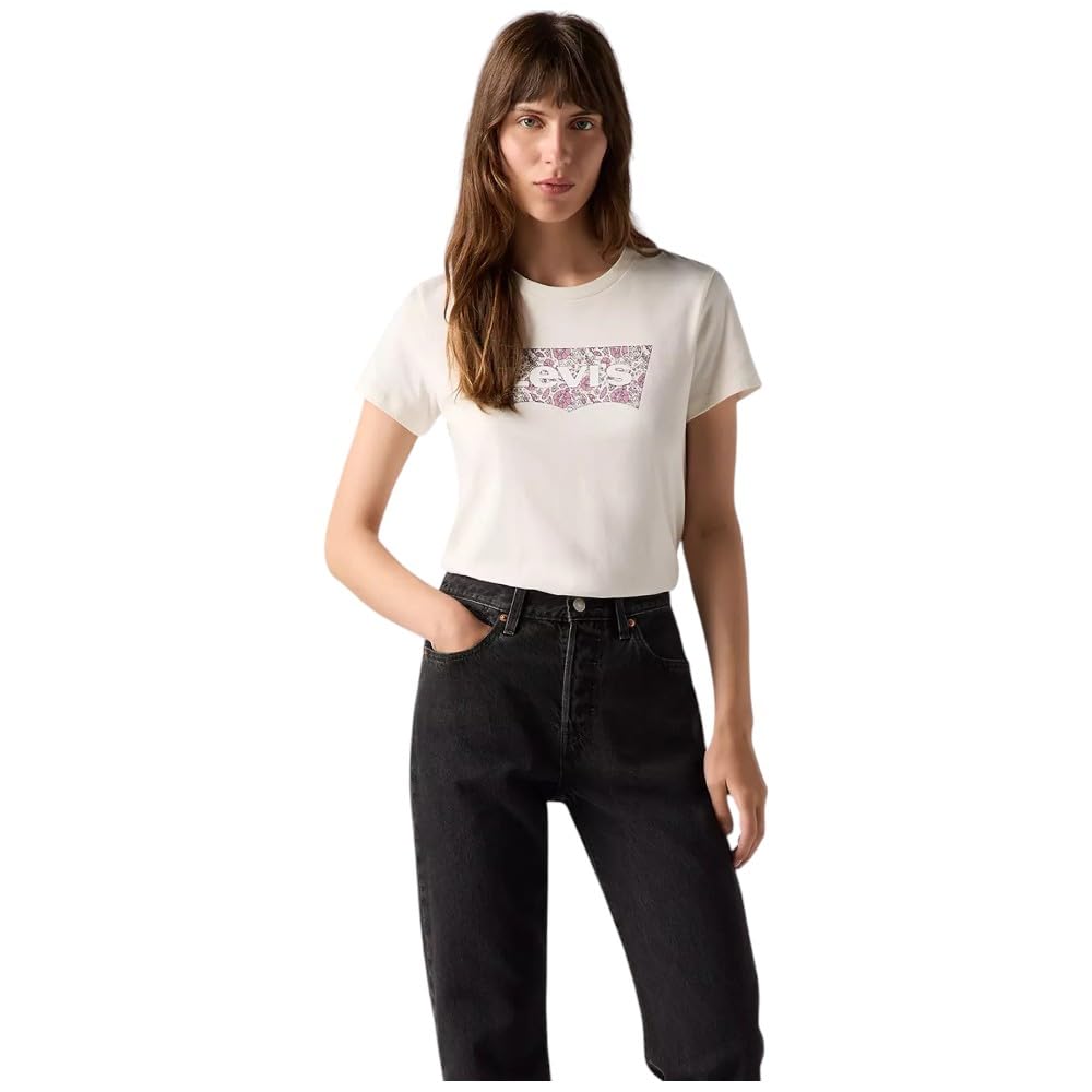 Levi's Women's Ananda Floral Bw Fil The Perfect Tee T-Shirt, Xxs