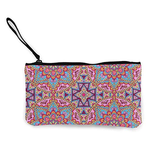 Preisvergleich Produktbild shibeili Arabesque Hippie Style Authentische Männer und Frauen Verfügbare Mode Süße Persönlichkeit Leinwand Geldbörse Reißverschluss Mehrzweck Reise Kosmetik Handytasche mit Handgelenktasche, Brieftas