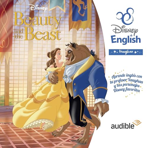 Diseño de la portada del título Beauty and the Beast - Disney English Vaughan