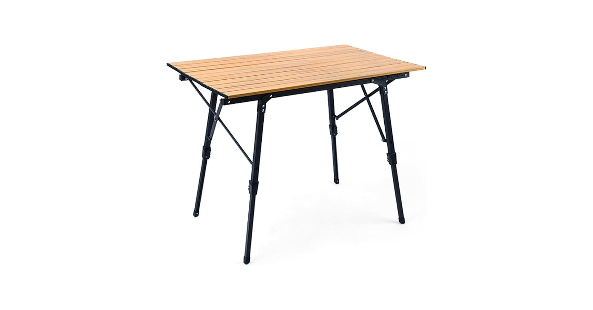 Amazon.co.jp: アルミ製折りたたみローテーブル、高さ調整可能