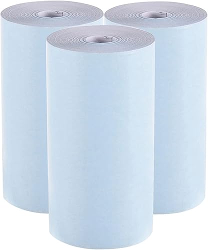 BISOFICE Rollo de papel térmico de color térmico de 2.244 x 1.181 in, papel fotográfico de recibo de facturas, impresión transparente para impresora