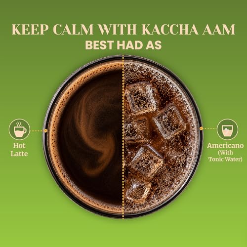 Image of Impulse Coffees Keep Calm With Kaccha Aam Instant Coffee Powder | Raw Mango Flavour, Arabica, Citrusy & Tangy Taste, Hot & Cold Coffee | 50g