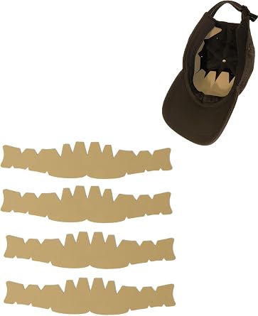 Shapers Image 4 Count Baseball Cap Wraparound Full Crown Shaper Inserts, Washable Reusable Crown Cap Liner Support