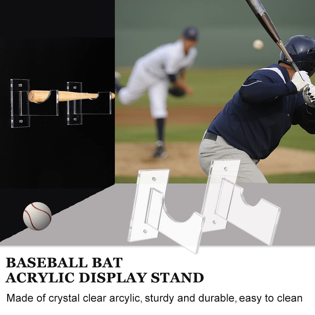 Baseball Holder Display Case Lxoraziy Baseball Bat Wall Mount, 2 Pieces Softball Bat Wall Mount, Baseball Bat Horizontal Rack Bracket With Felt Liner Wall Mount For Baseball Negan Bat