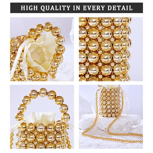 Sac de soirée multicolore doré à perles chic pour femme