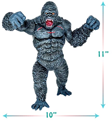 Twcare Giant King Kong Vs Godzilla Attack Action Figure 11” Movie Series Fight Mode Gorilla Ape Solid Wild, Travel Bag #TOP1