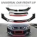 DREAMIZER Car Universal Front Bumper Lip 4pcs Body Kit Chin Spoiler Splitter Diffuser Protector Compatiable for Toyota Honda Nissan Hyundai and More (Red and Red)