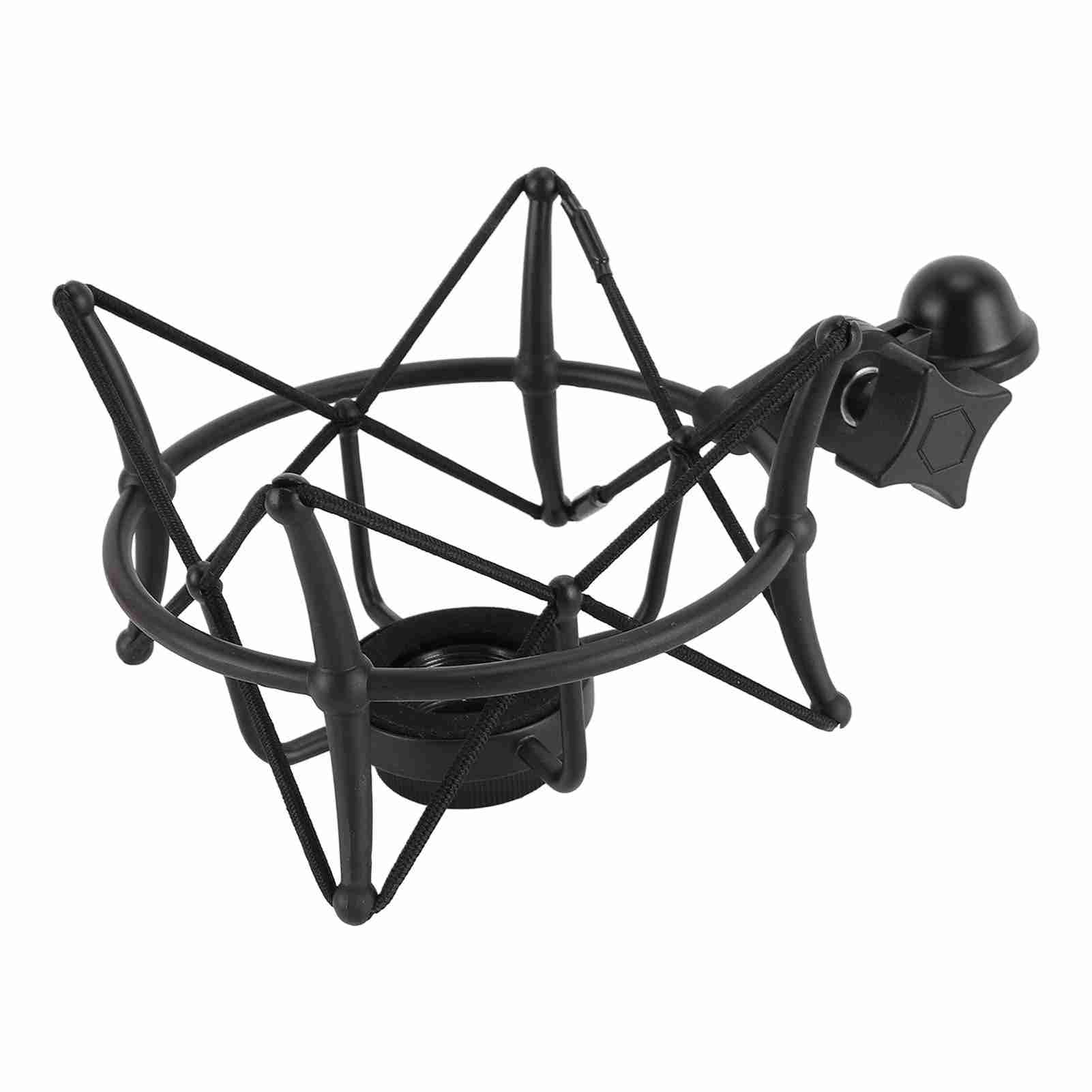 Wakects Microfono Shock Mount, Supporto Antivibrazione per Microfono, Staffa Universale in Lega di Zolfo, Antiscivolo, Riduzione Vibrazioni, con Dado di Conversione 5/8 a 3/8 per TLM103 (BLACK)
