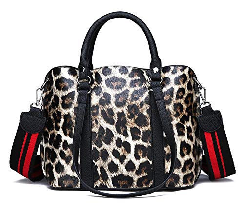 Yan Show, borsa a tracolla da donna in poliuretano, motivo zebrato, grande capacità