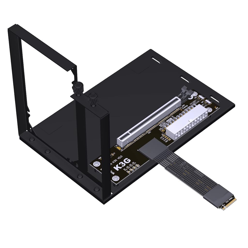 JMT ADT-K43SG-BK Adattatore scheda grafica PCIe 5.0 X16 a M.2 NVMe compatibile con docking station serie RTX50 RX90 (K43SG-BK-BK7-30 cm)