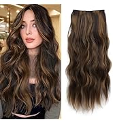 Extensiones de Cabello Natural Ondulado,3/4 Cabeza Completa Ondulada Extensiones Cabello, Extensi...