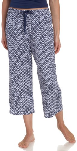 Nautica Women's Honeycomb Print Drawstring Supima Knit Capri Pant