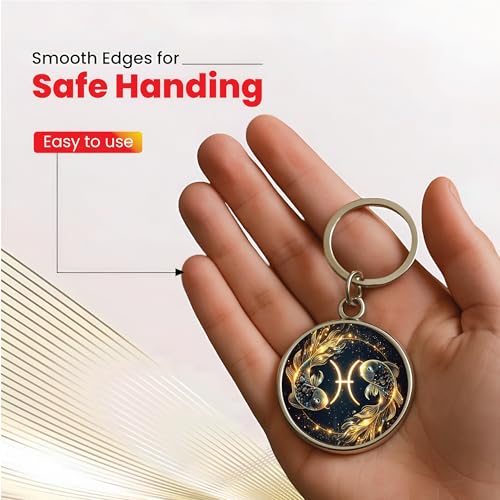 Image of MG | Protective Evil Eye /Spiritual Symbols /Om /Motivational Keychains | Double-Sided Metal Key Ring | Good Luck and devine Charm for Car, Bike, Home & Office