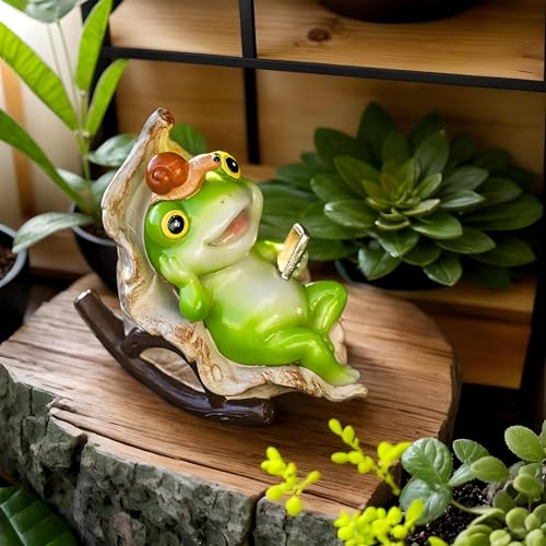 Estatua de rana para decorar terrazas aburridas con estilo 4