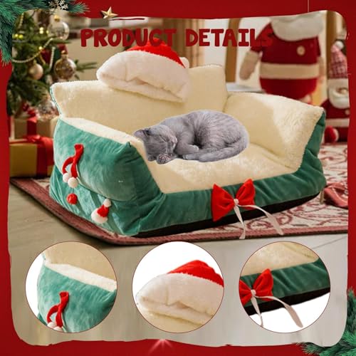 Chaise pour animal de compagnie verte L : lit chat et chien résistant - 3