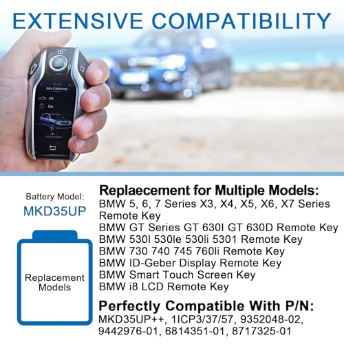 Batería de repuesto para llave remota BMW解决屏幕黑屏 MDK35UP 6