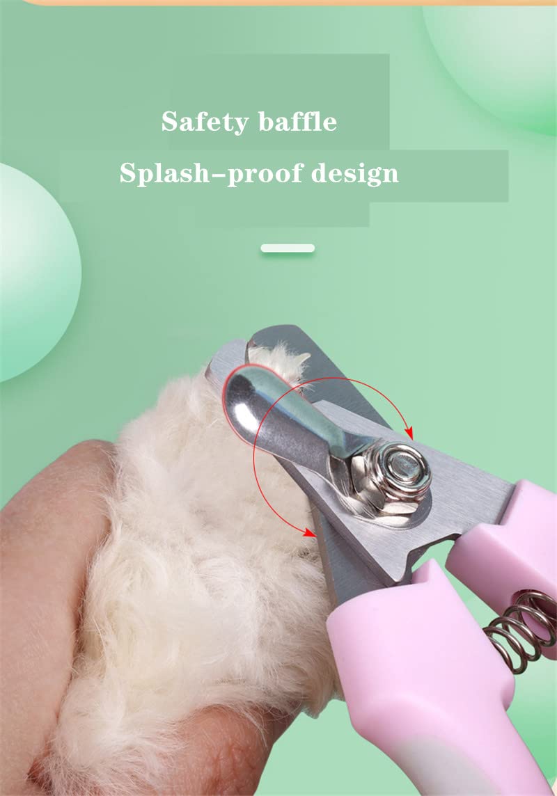 Ciseaux à griffes pour chats et chiens avec protection de sécurité, ciseaux à ongles pour chats, petits chiens, chiots, lapins et cochons d'Inde