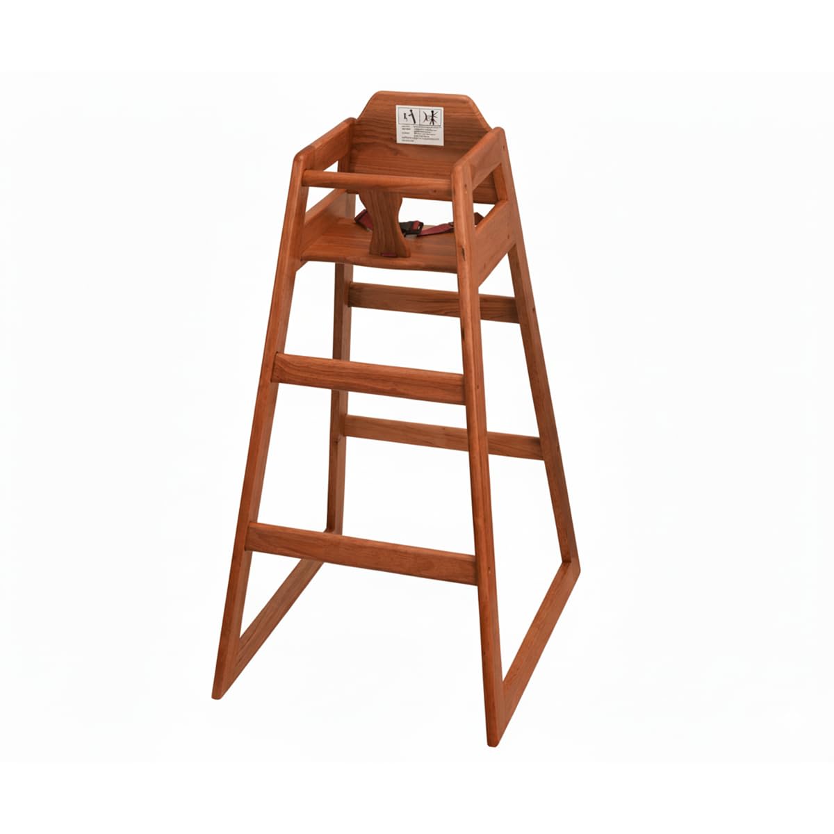Walnut Wooden Bar Height Restaurant High Chair – Stackable Rubberwood Dining Chair for Bar Height Tables, Easy-Clean Finish, Commercial Restaurant Seating