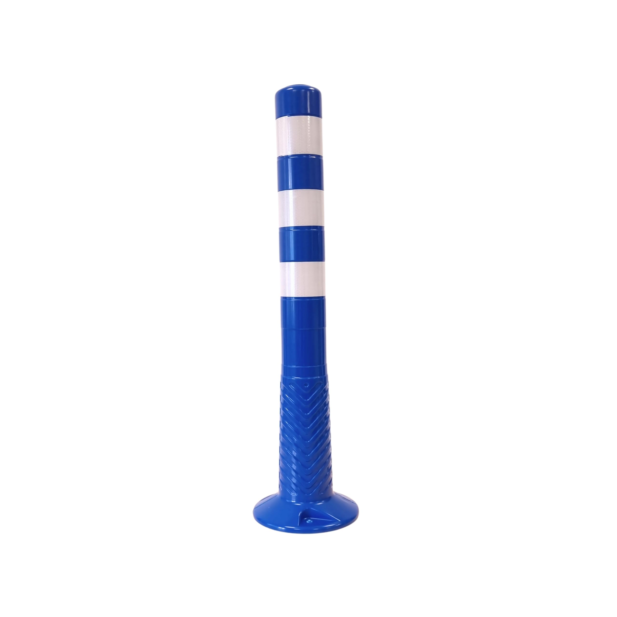 PARKING FACIL | Borne de signalisation avec bandes réfléchissantes | Taille : 75 cm | Couleur bleue | Vis incluses | 1 unité