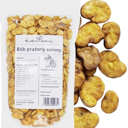 Geröstete Bohnen Chips salzig 500g | Knuspriger Protein-Snack aus Favabohnen | ballaststoffreich & vegan | herzhafte Alternative zu Chips | KUCHNIA ZDROWIA
