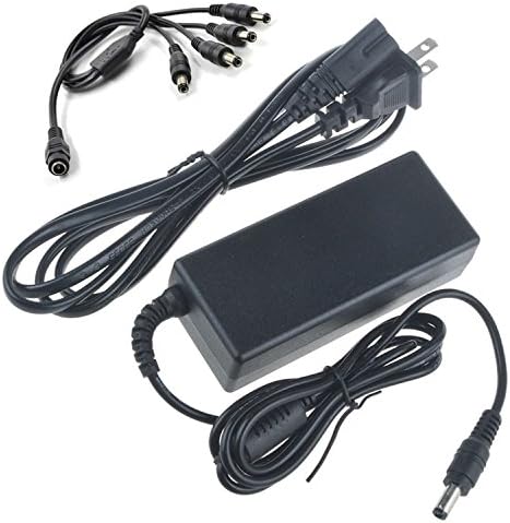 SLLEA - Conector divisor de 4 vías 12 V 4 A AC/DC adaptador de repuesto para cámaras de seguridad Mace 12 V DC 4000 mA cable de alimentación cargador