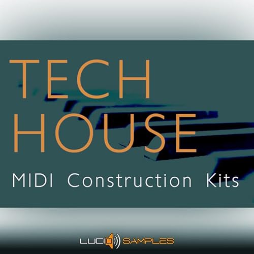 Lucidsamples Techno Percussion Pack- Tech House Midi Construction Kits, 221 MIDI Samples for Music Production