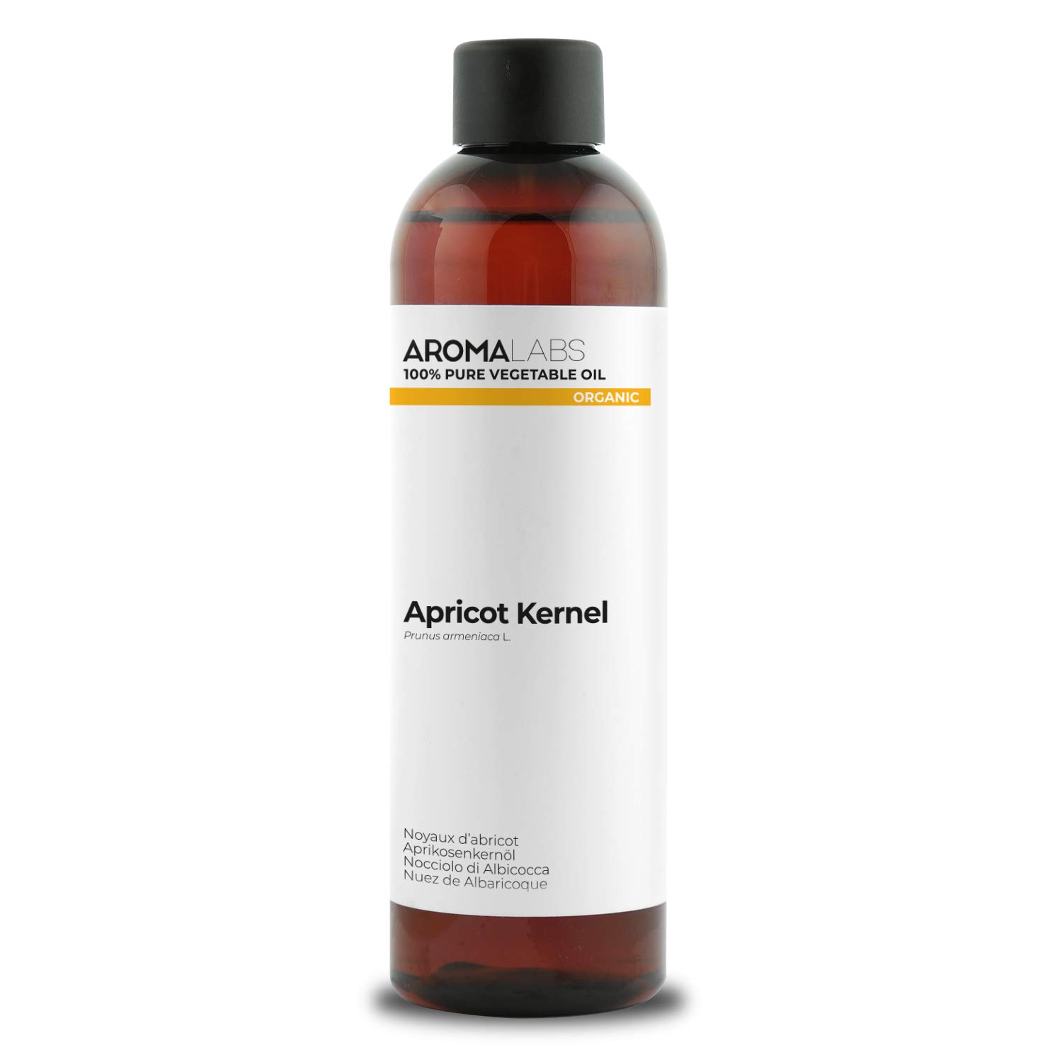 ORGANIC - APRICOT KERNEL Oil - 250mL - 100% Pure, Natural, Cold Pressed and AB Certified - AROMA LABS (French Brand)