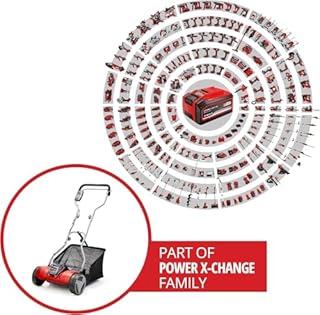 Einhell Akku-Rasenmäher GE-HM 18/38 Li - Solo Power X-Change (Li-ion, 18V, kugelgelagerte Mähspindel mit 5 präzisionsgeschliffenen Stahlmessern, ohne Akku und Ladegerät)