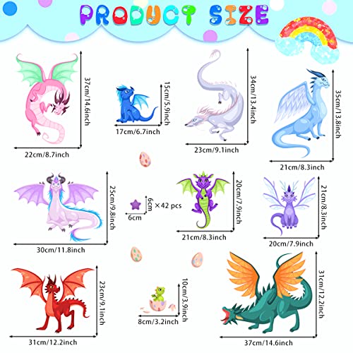 Vinilos decorativos dragón hada con estrellas para pared miniatura 3