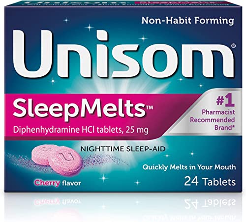Unisom SleepMelts Cherry Flavor 24 Each (Pack of 6)