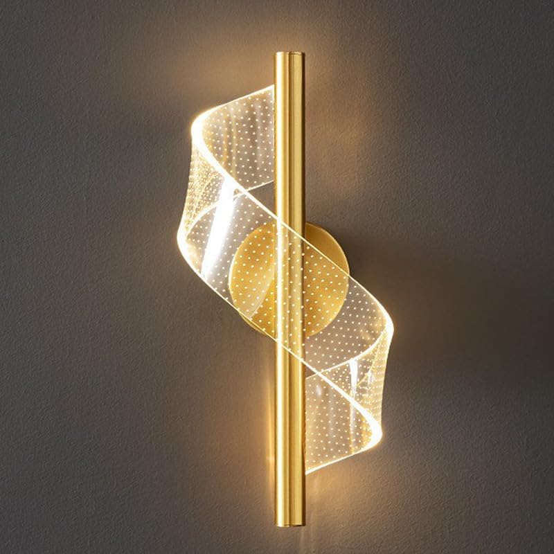 NK Dreams Decorative Wall Light, Acrylic Spiral Wall Light, Modern Wall ...