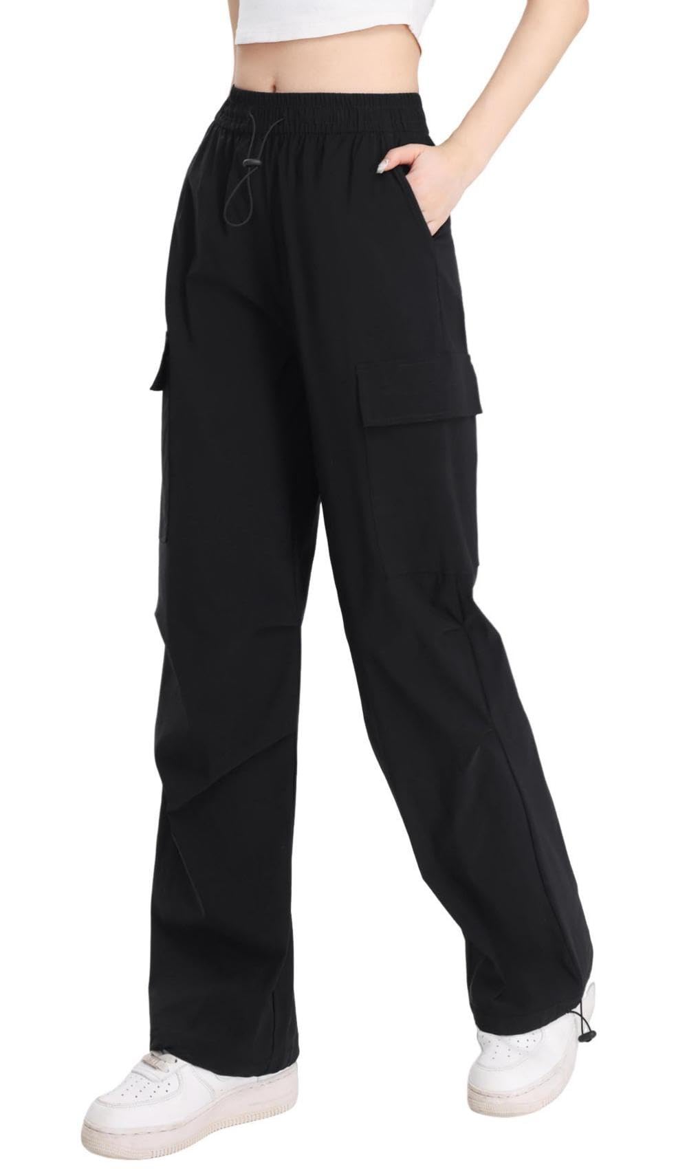 Mujer Pantalones Cargo Senderismo Pantalón Casual Y2K Pierna Ancha | Cargo/Senderismo/Casual/Largos Pantalon丨Y2K丨Pierna Ancha丨Múltiples Bolsillos丨Cordón丨Holgado丨Primavera Verano Otoño Invierno