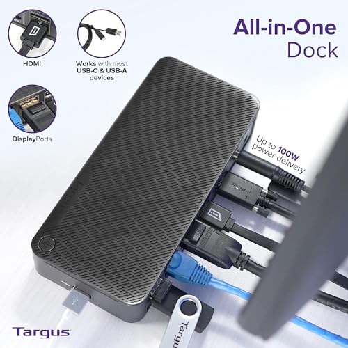 Image of Targus USB-C Universal DV4K Docking Station with 100W Power Delivery with Dockztorm hub