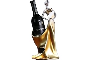 Wine Bottle Holder Stand for Tabletop, A Decorative Lady-Shaped Single Wine Rack