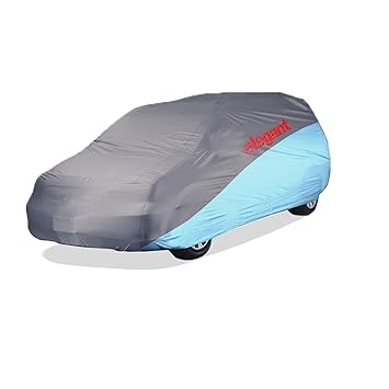 Elegant Water Resistant Car Body Covers Compatible with BMW X1 (Grey and Blue)