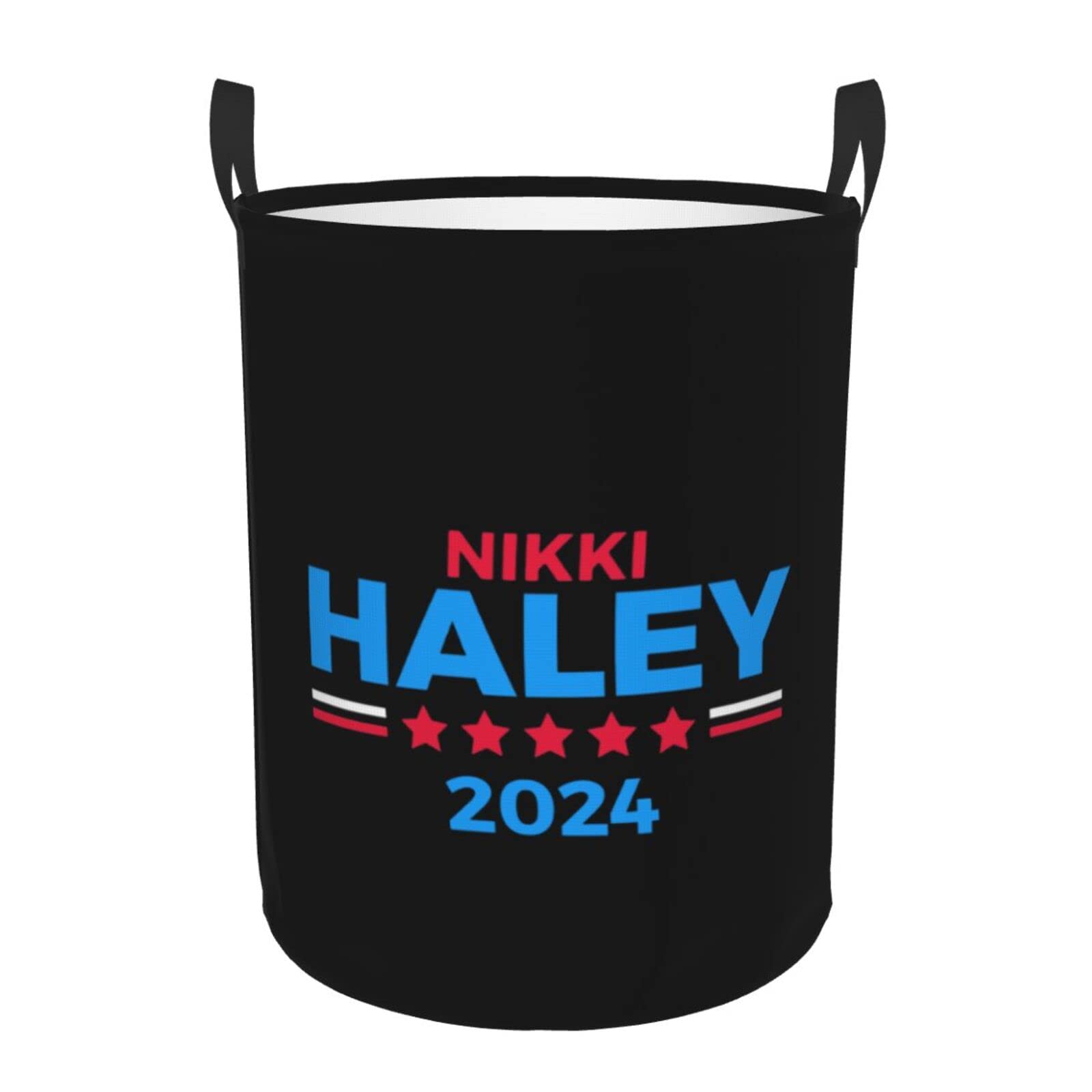 Nikki Haley 2024 Laundry Basket Circular Portable Storage Box Organizer Laundry Basket Portable Laundry Storage Box