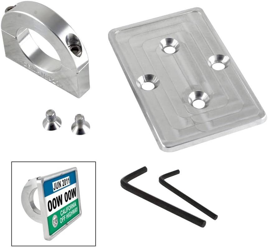 Billet OHV Registration Sticker Display | 1.75" Tube Mount