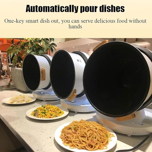 Olla de cocción inteligente comercial, 2000 W, máquina de guiso automática con capacidad de 8 L, calibre grande de 26 cm, rotación de 360°, para cafeterías, fiestas, hoteles