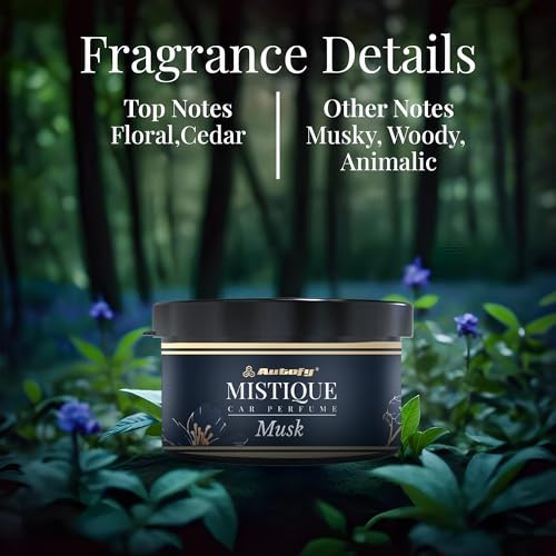 Image of Autofy MISTIQUE Lasts 60 Days Car Perfume Freshener Long Lasting Fragrance Car-Accessories Car-Interior Accessories Air Freshner Organic Block Car-Perfume Diffuser (40g White Musk) Odor Remover