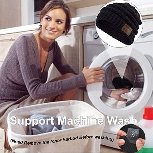 Wireless Music Beanie Hat for Men Women Unisex Winter Warm Soft Knit Cap Beanie with Wireless Headphone Headset Stereo HD Speaker Mic Boys Girls Tech hat - Image 6