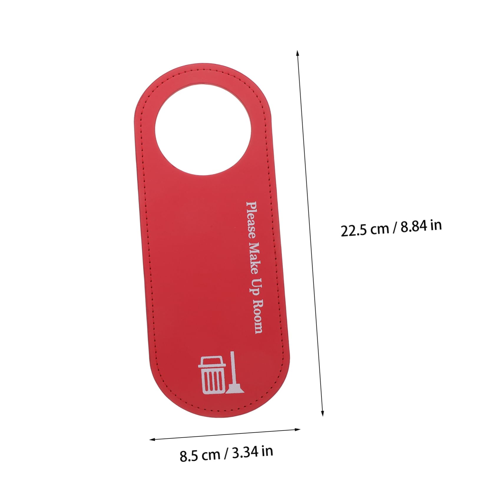 Panneau Porte Double Face "Ne Pas Déranger / Veuillez Frapper" En Cuir PU - 22,5 X 8,5 Cm, Vert, Pour Bureau, Hôtel Ou Salle De Réunion
