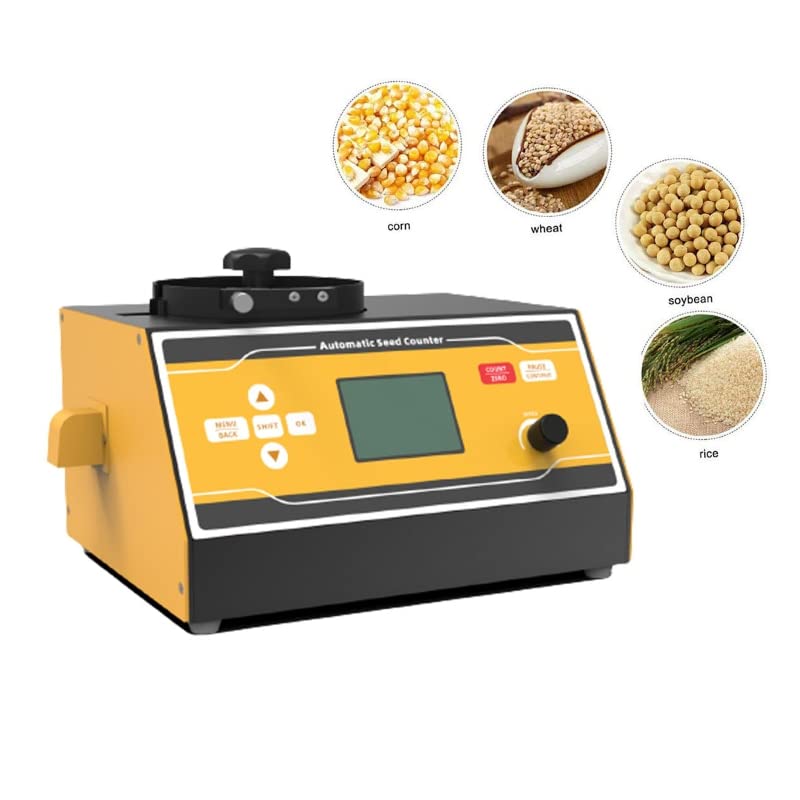 Sly-C Plus Automatic Seed Counter, 100 Seeds/Sec, 1-99999 Range, Infrared Optics, LCD Display, Stainless Steel, Seed Batch Analyzer for Agriculture and Research