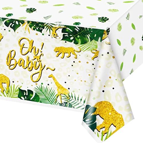 BOFYTR Baby Shower Decorations, Baby Shower Table Cloth Neutral Sage