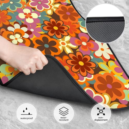 Alfombrillas de coche retro de los 70 set de 4 piezas protectoras de neopreno 4