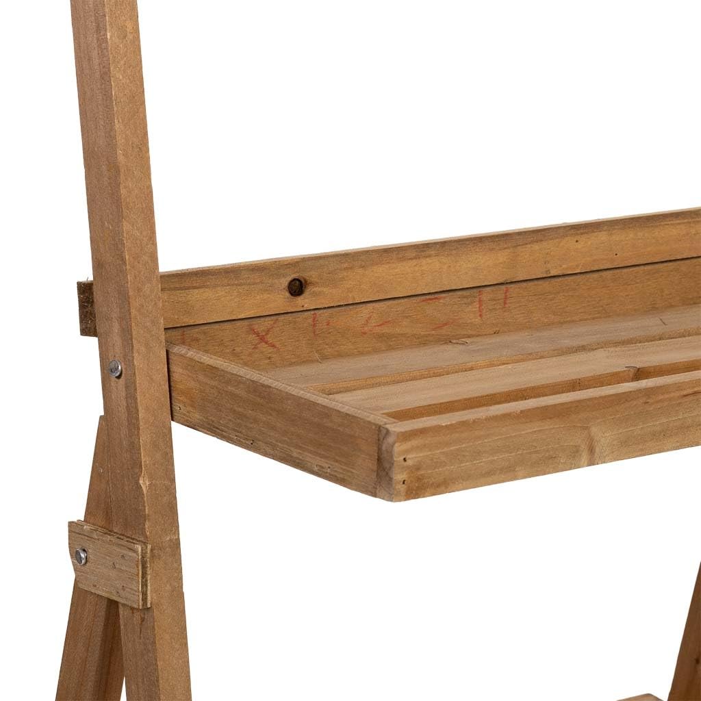 WANDERLUST DECO Expositor-estantería de madera con 3 bandejas marrón 48x32x100h cm