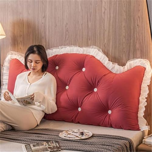 Oreiller de tête triangulaire rouge 90cm et cale de lecture de coin ergonomique